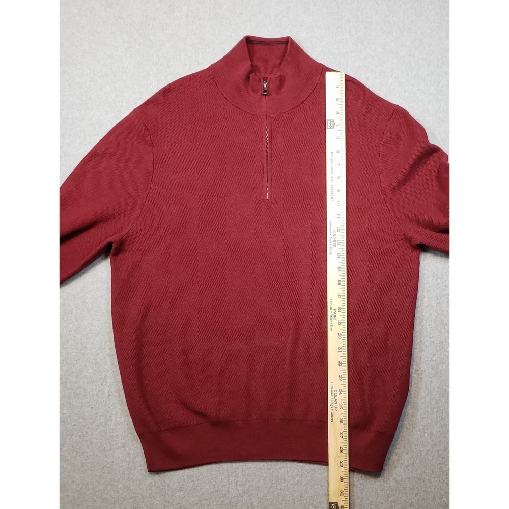 Polo Ralph Lauren‎ Pima Cotton Quarter Zip Sweater Mens Maroon Sz XXL Pullover - Picture 4 of 11